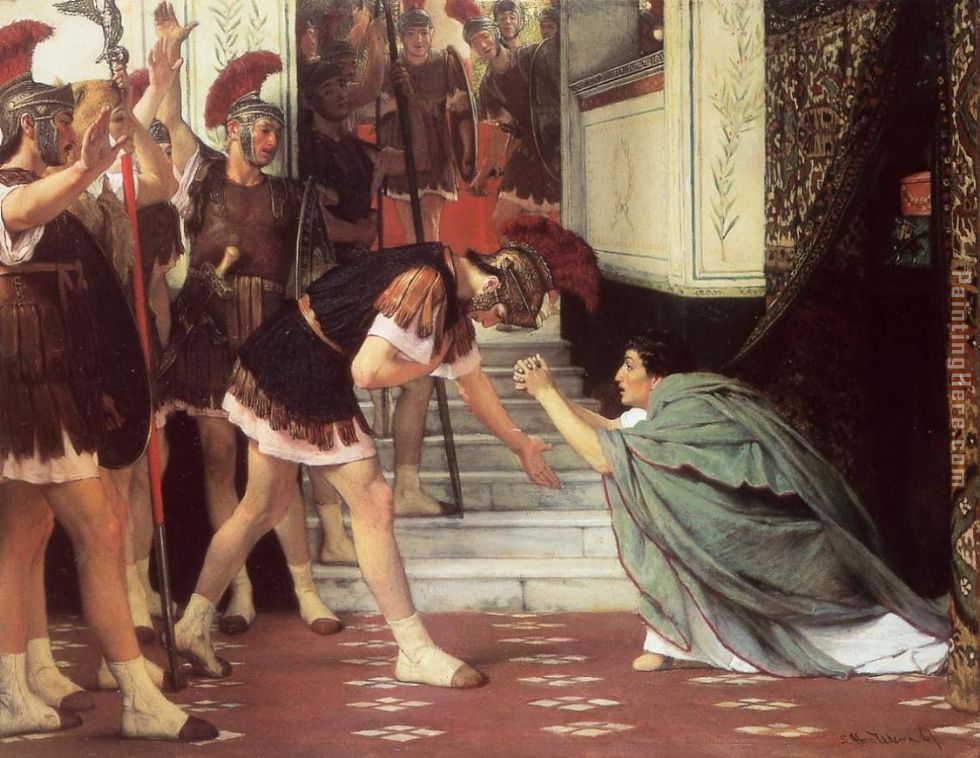 Proclaiming Claudius Emperor painting - Sir Lawrence Alma-Tadema Proclaiming Claudius Emperor art painting
